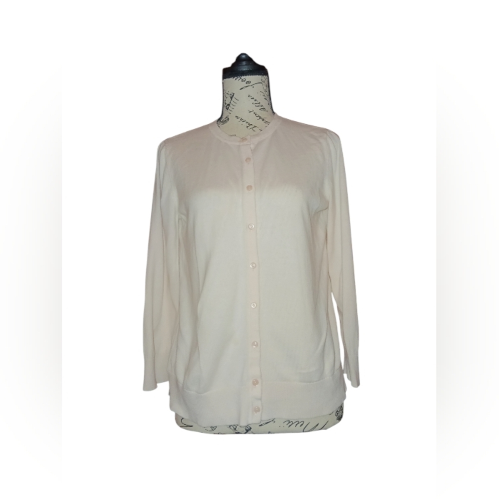LOFT LIGHT PINK CARDIGAN SIZE MEDIUM